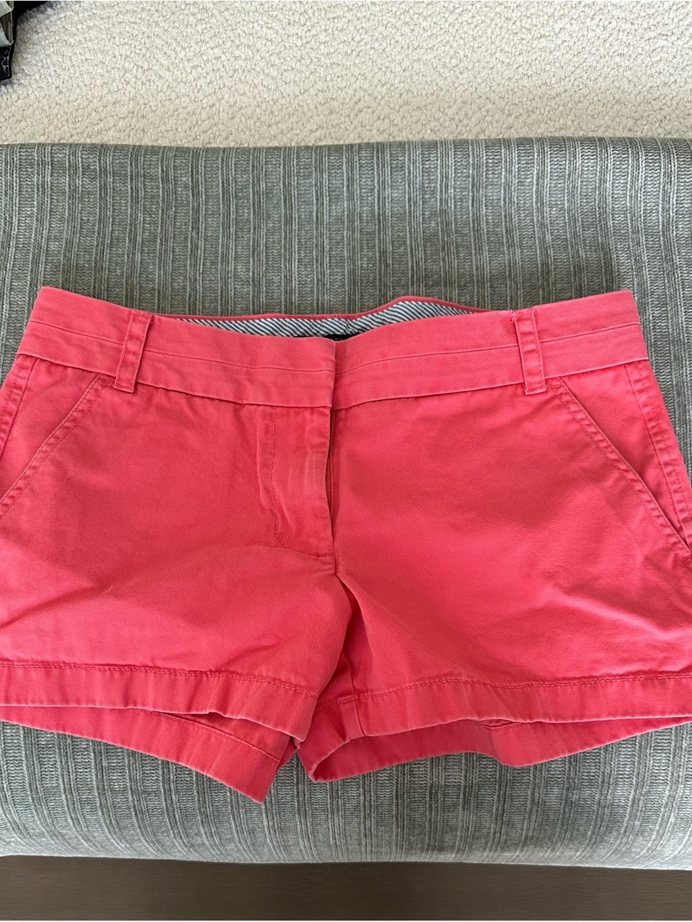 J. Crew Coral Pink Cotton Chino Shorts 3" inseam